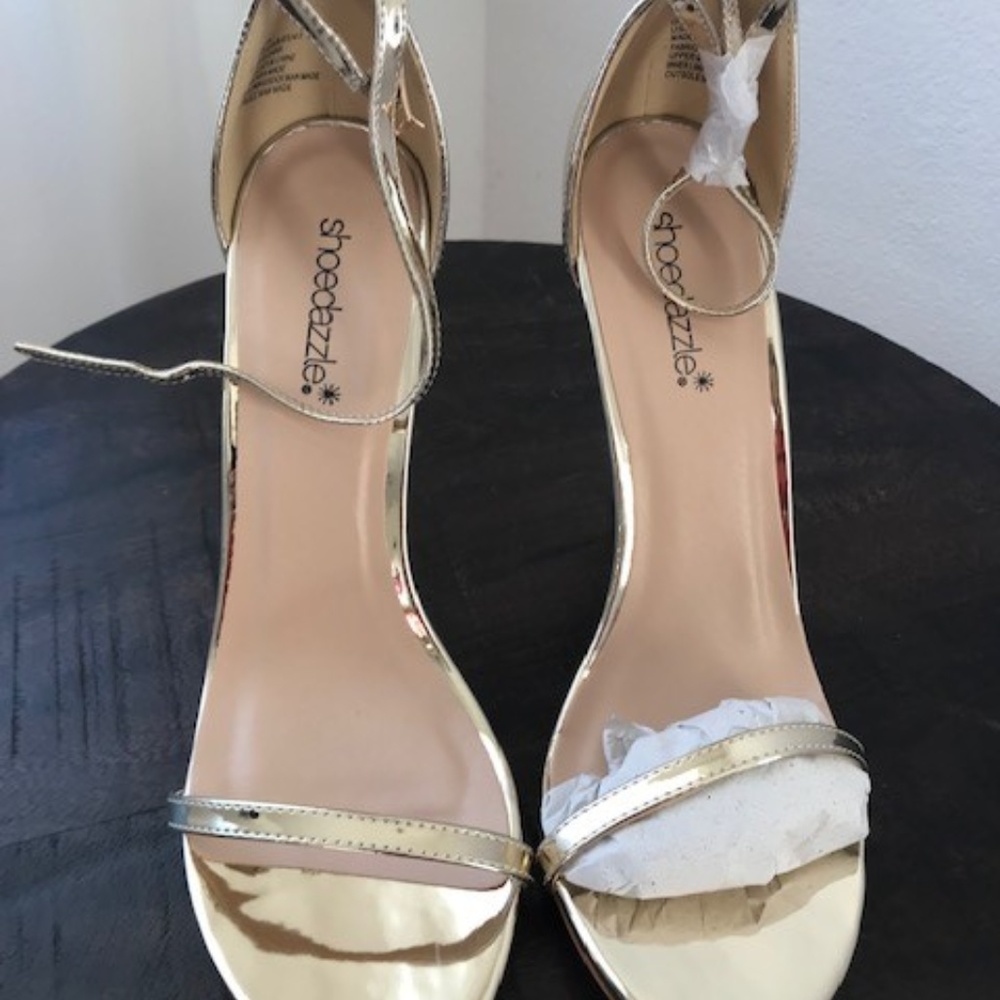 Sexy Gold Strappy Heels